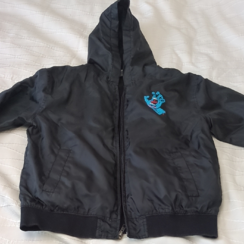 Santa Cruz Skateboards Black Jacket with White Logo